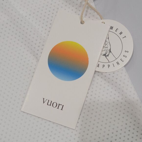 VuoriI Micro Mesh Tank Top Women's Size Large Shirt White Athletic Workout Run - Picture 5 of 8